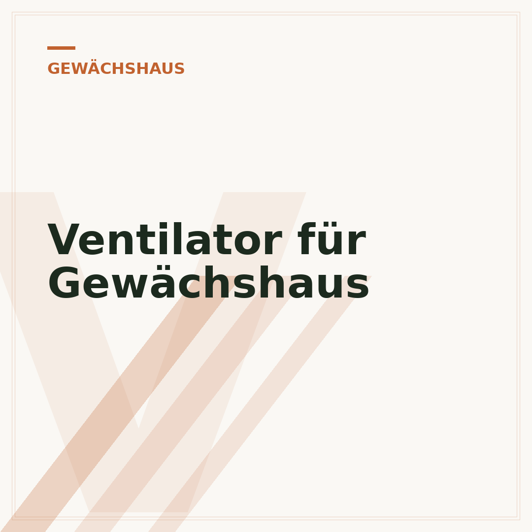 Ventilator für Gewächshaus