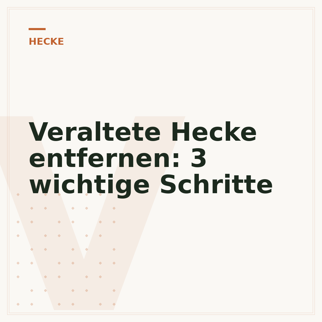 Veraltete Hecke entfernen: 3 wichtige Schritte