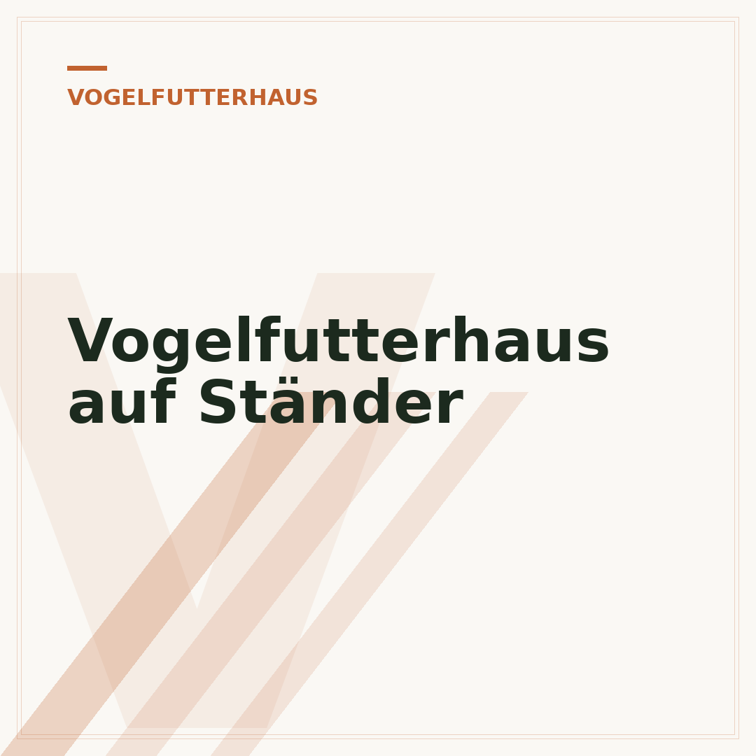 Vogelfutterhaus auf Ständer