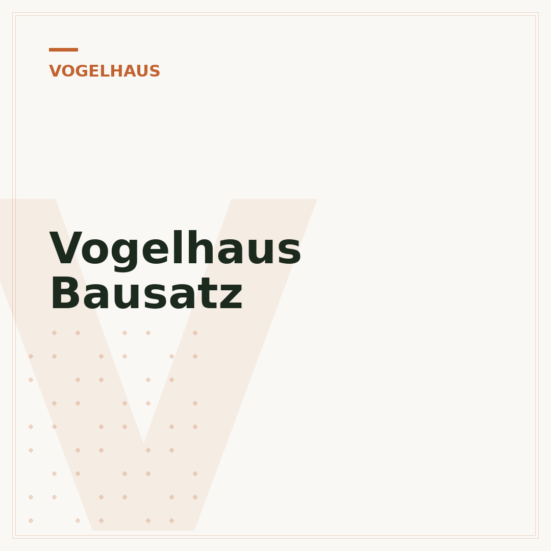 Vogelhaus Bausatz