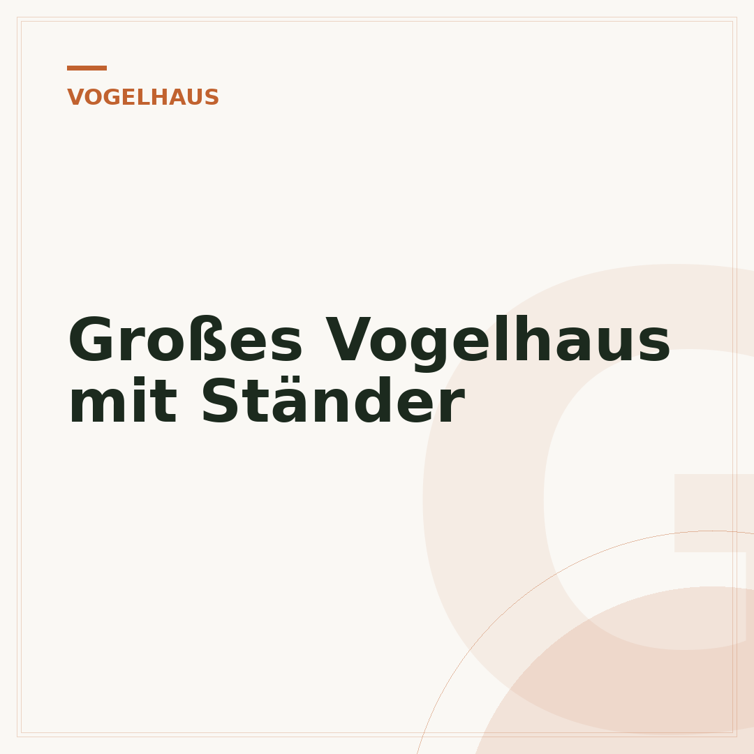 Großes Vogelhaus mit Ständer