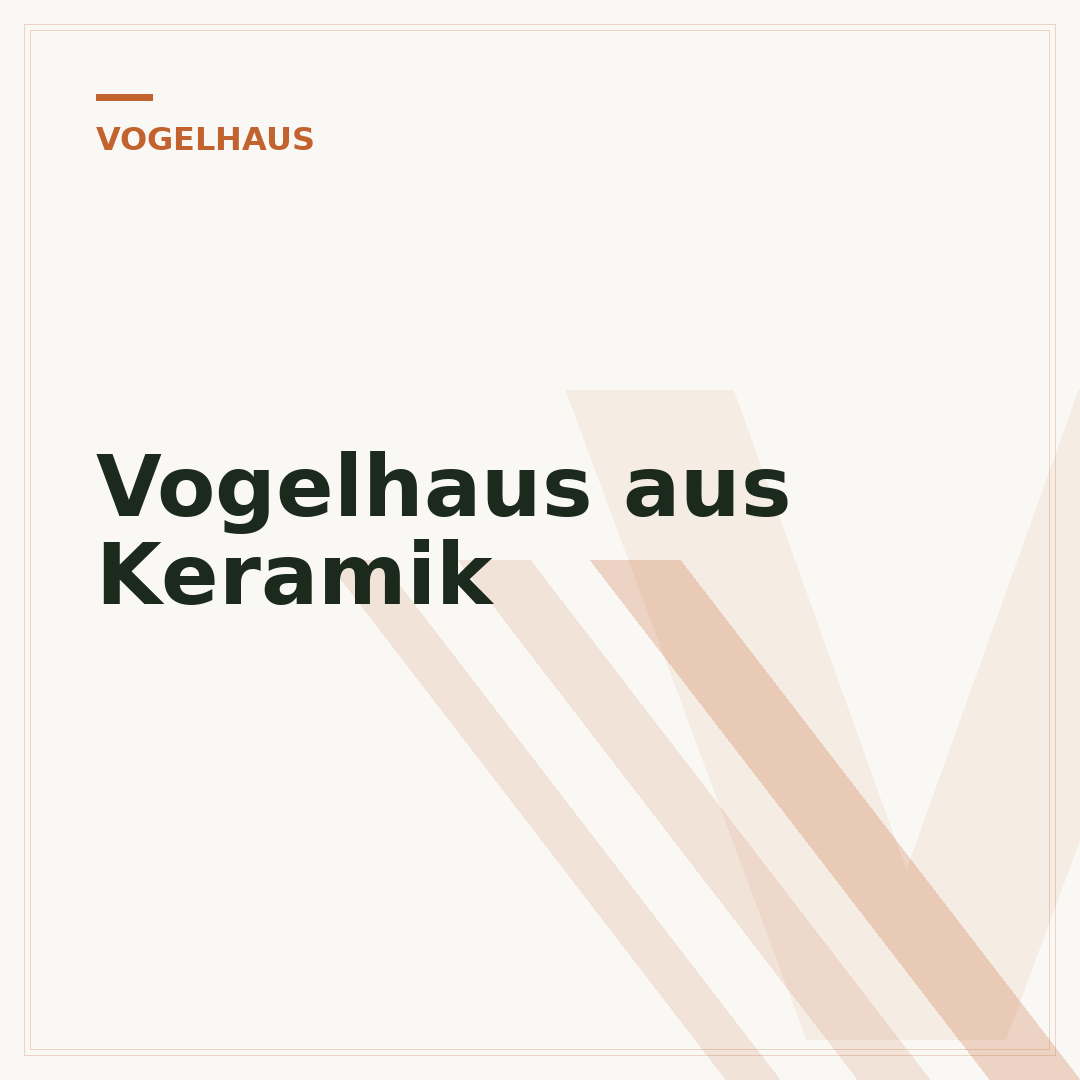 Vogelhaus aus Keramik