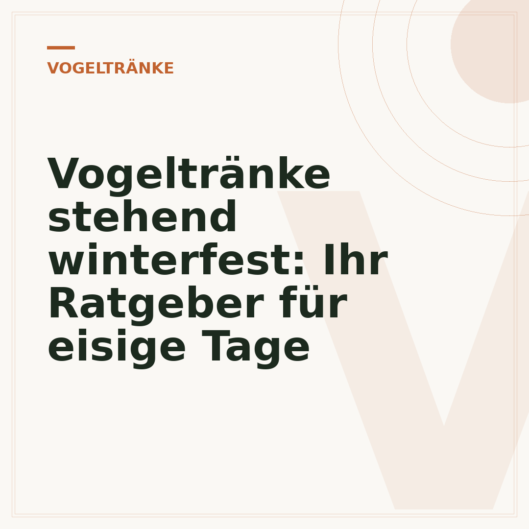 Vogeltränke stehend winterfest: Ihr Ratgeber für eisige Tage