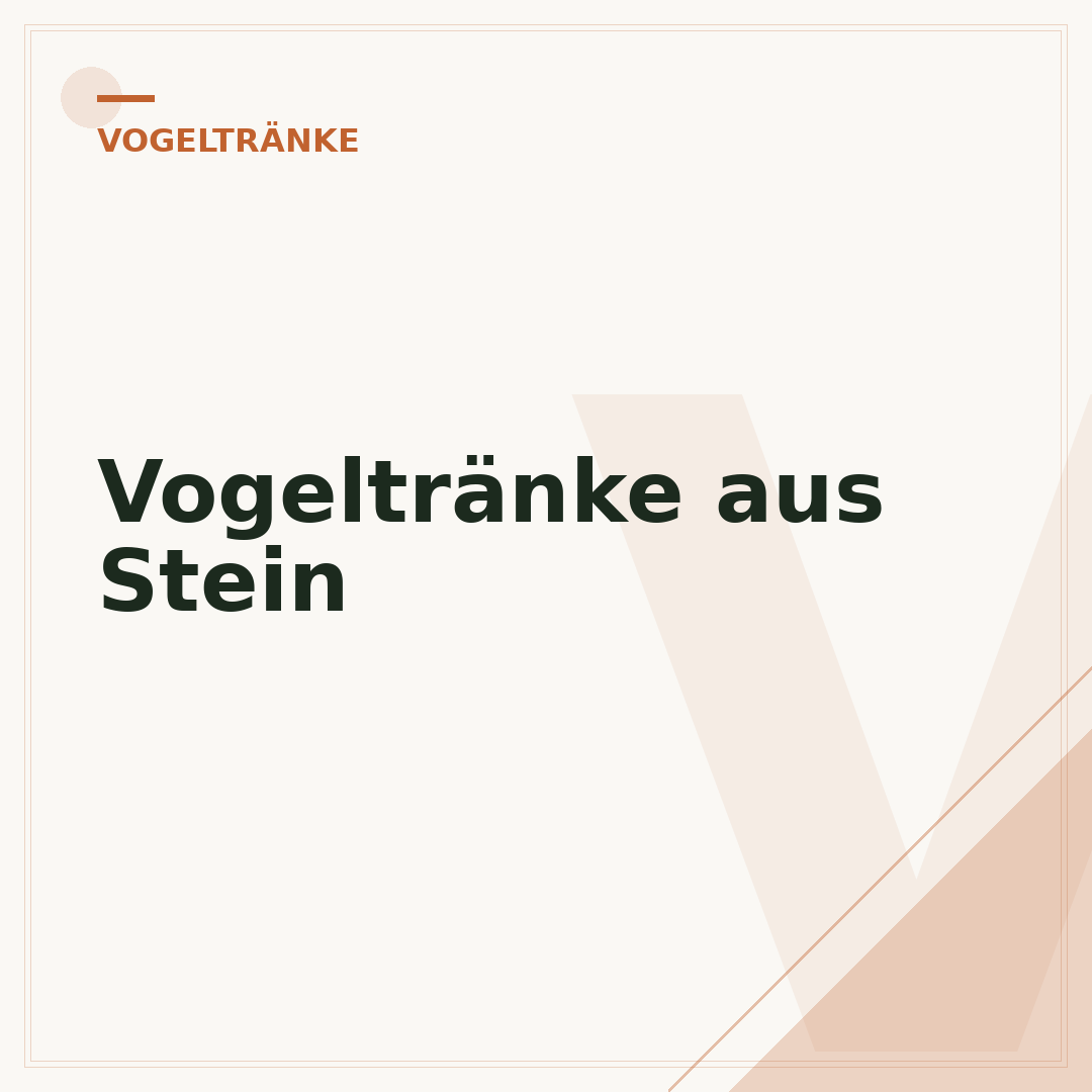 Vogeltränke aus Stein