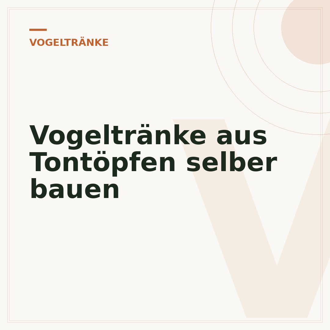 Vogeltränke aus Tontöpfen selber bauen