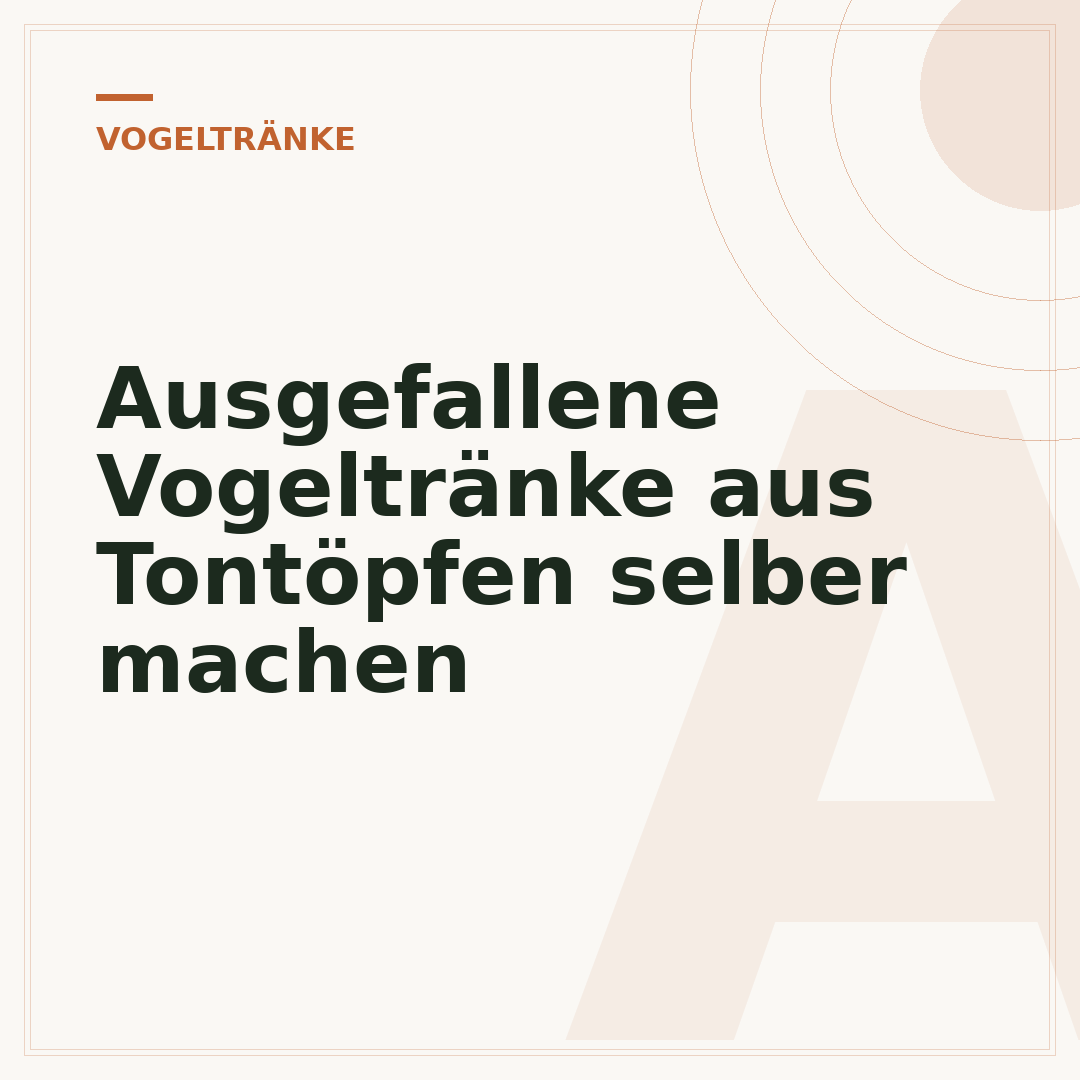 Ausgefallene Vogeltränke aus Tontöpfen selber machen