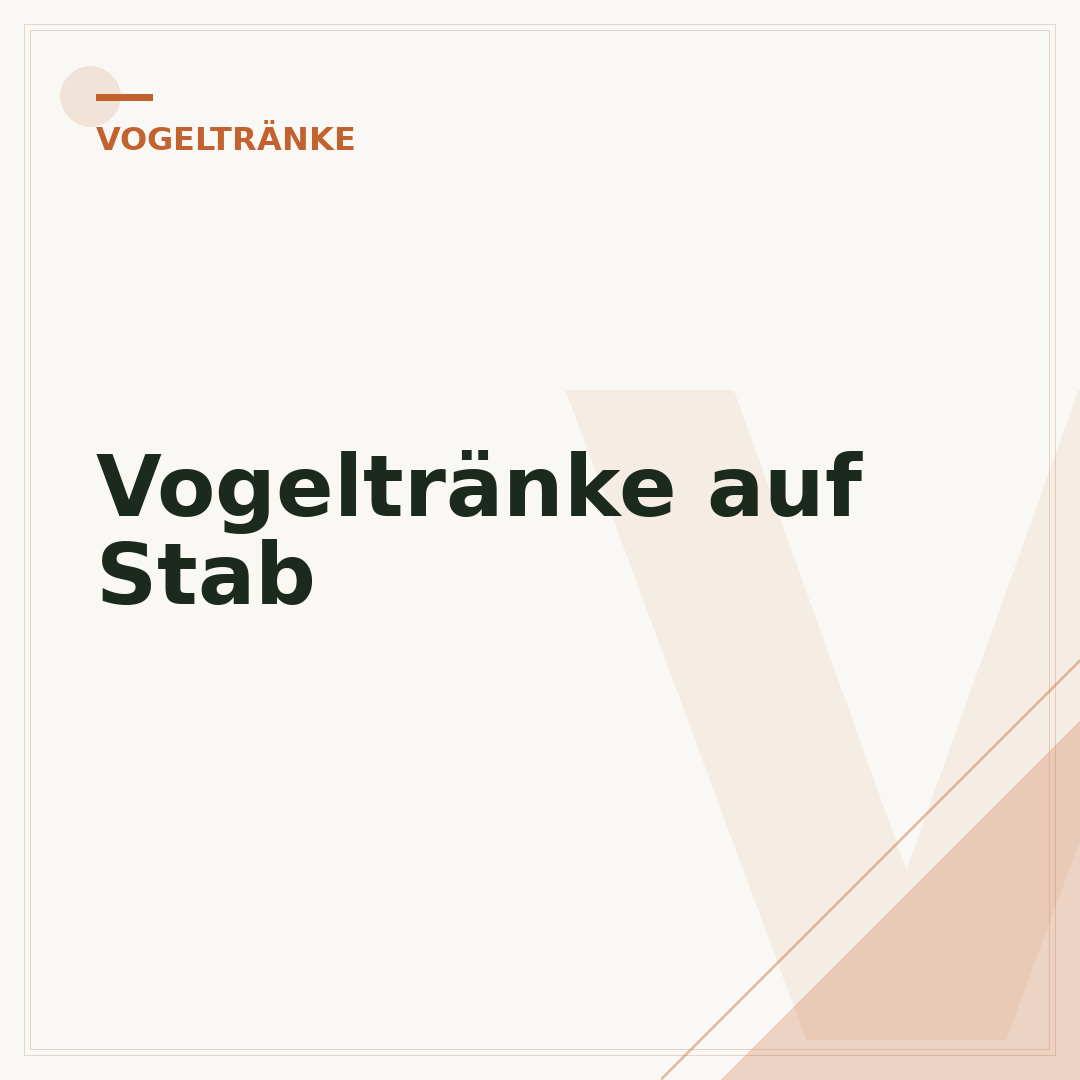 Vogeltränke auf Stab