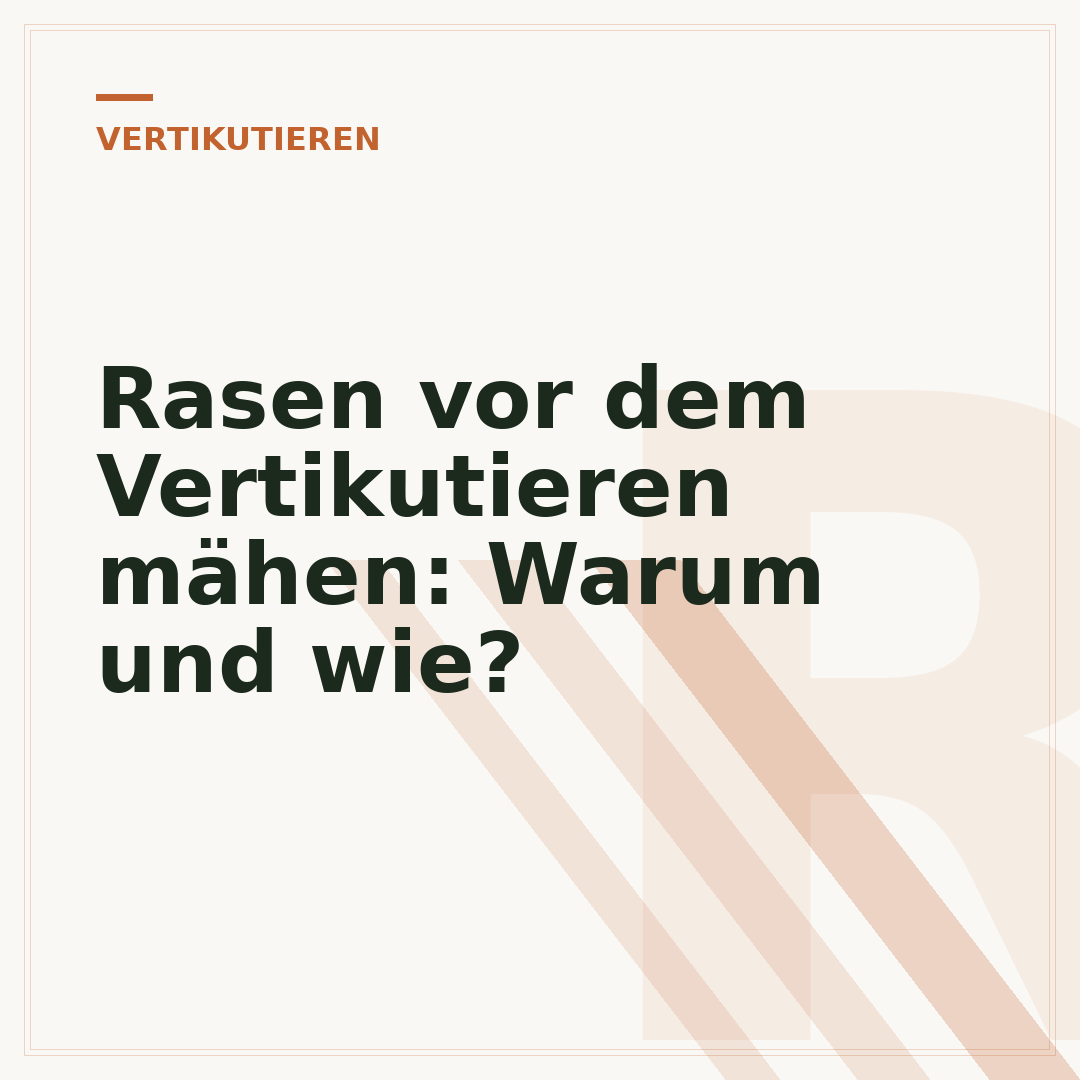 Rasen vor dem Vertikutieren mähen: Warum und wie?