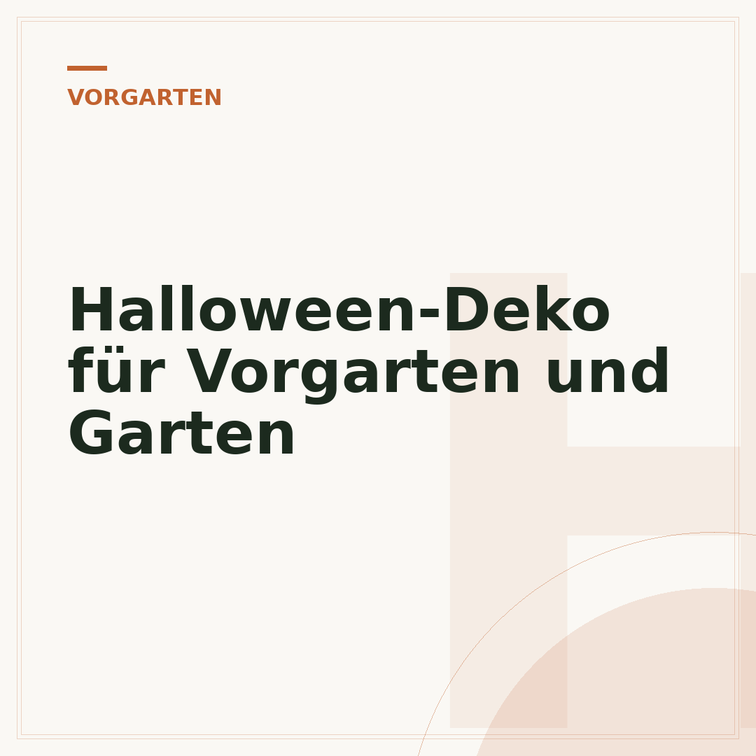 Halloween-Deko für Vorgarten und Garten
