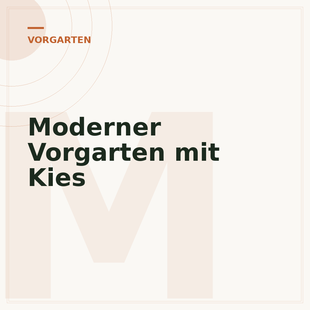 Moderner Vorgarten mit Kies