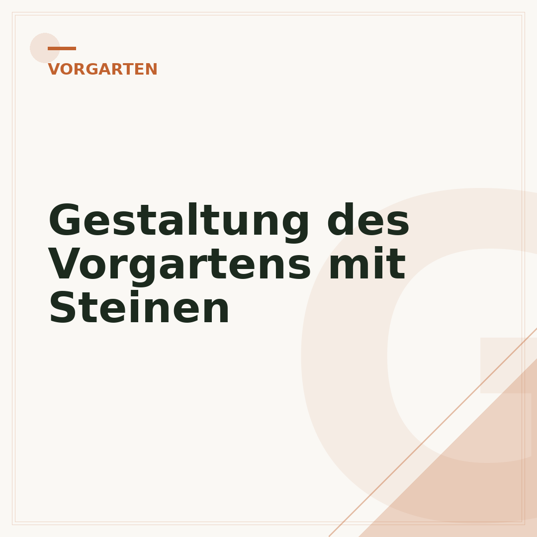Gestaltung des Vorgartens mit Steinen