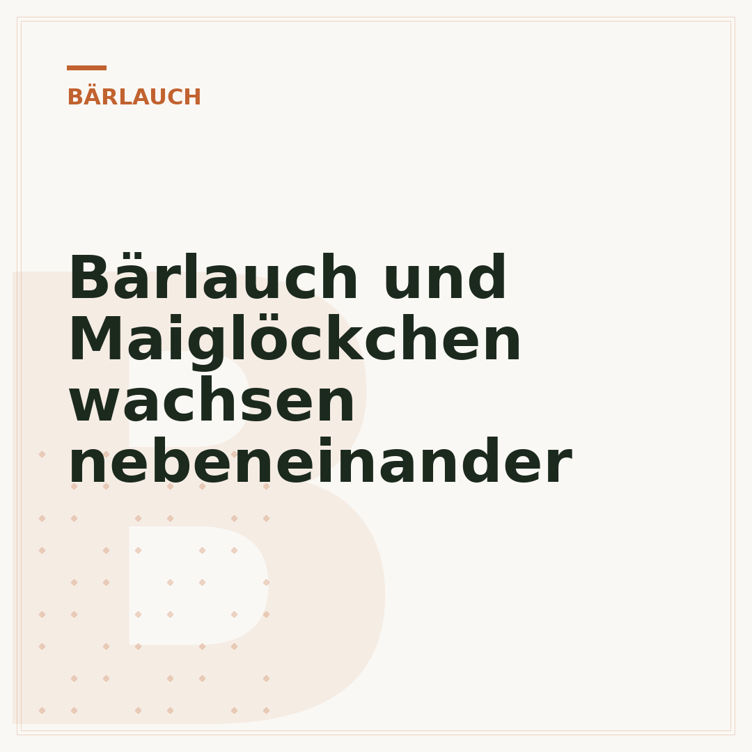 Bärlauch und Maiglöckchen wachsen nebeneinander