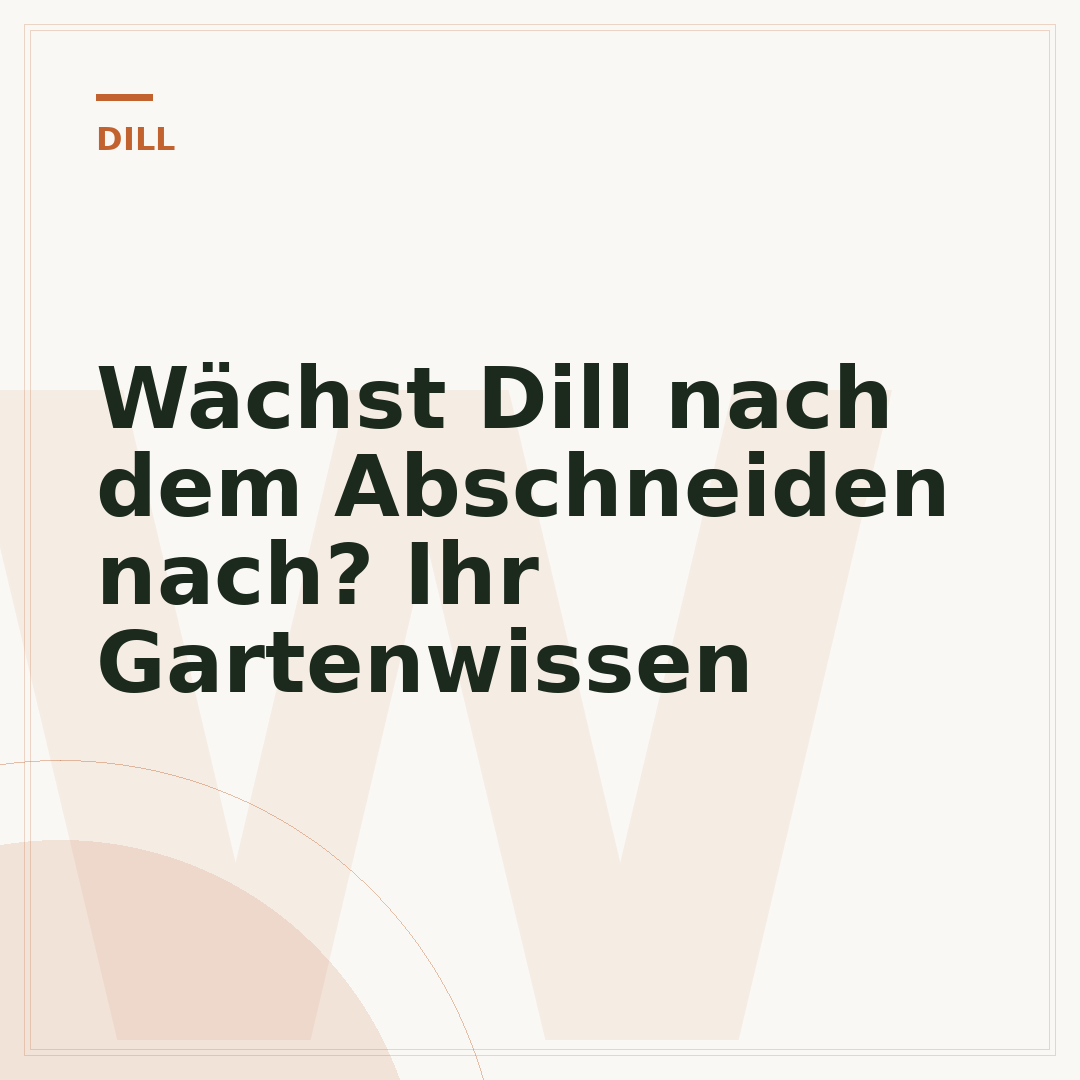 Wächst Dill nach dem Abschneiden nach? Ihr Gartenwissen