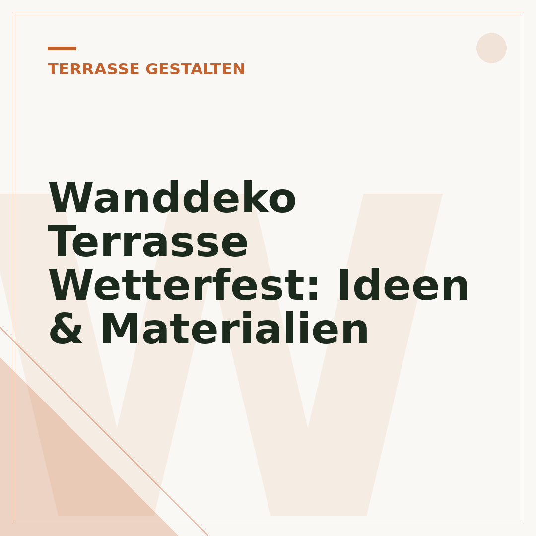 Wanddeko Terrasse Wetterfest: Ideen & Materialien
