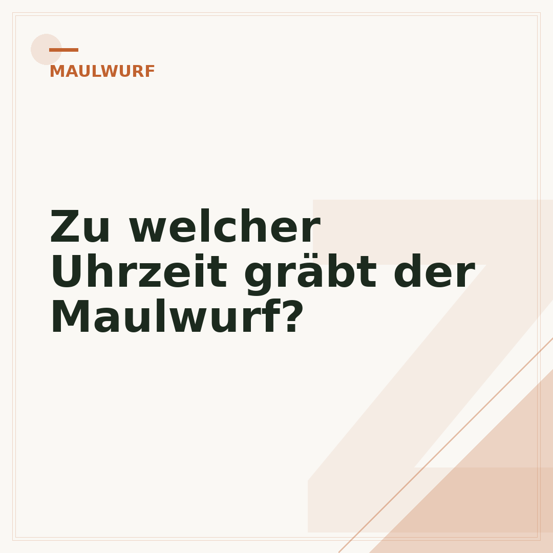 Zu welcher Uhrzeit gräbt der Maulwurf?