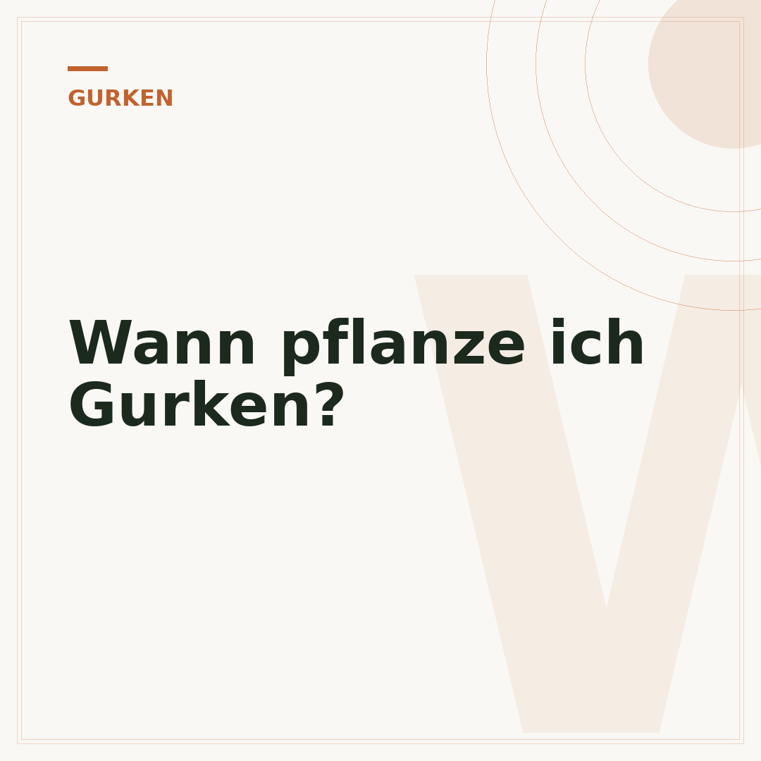 Wann pflanze ich Gurken?