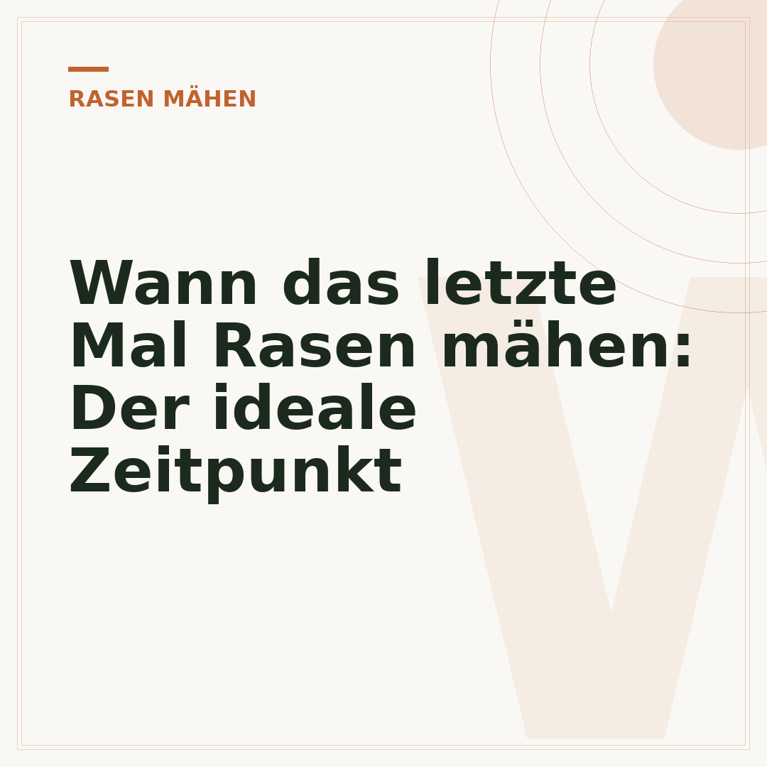 Wann das letzte Mal Rasen mähen: Der ideale Zeitpunkt