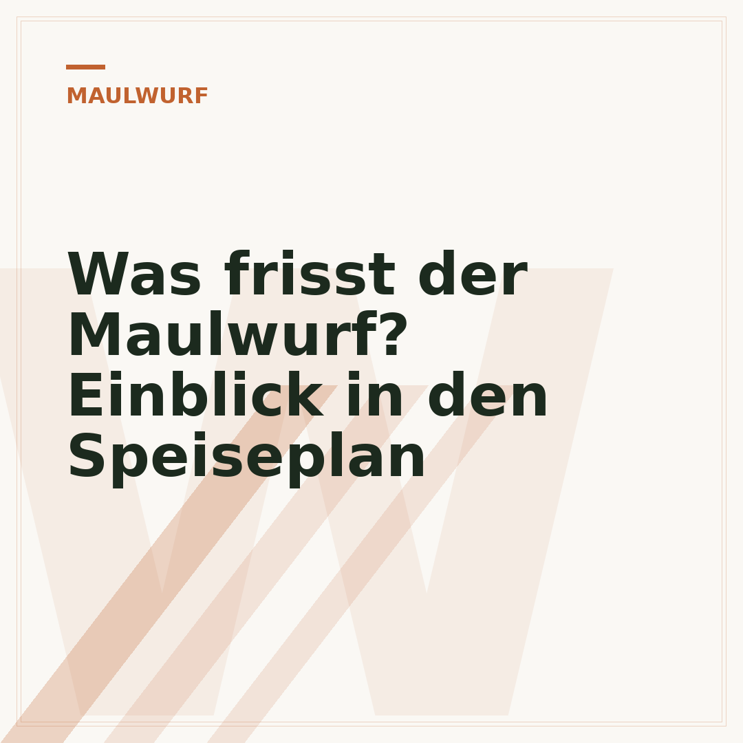 Was frisst der Maulwurf? Einblick in den Speiseplan