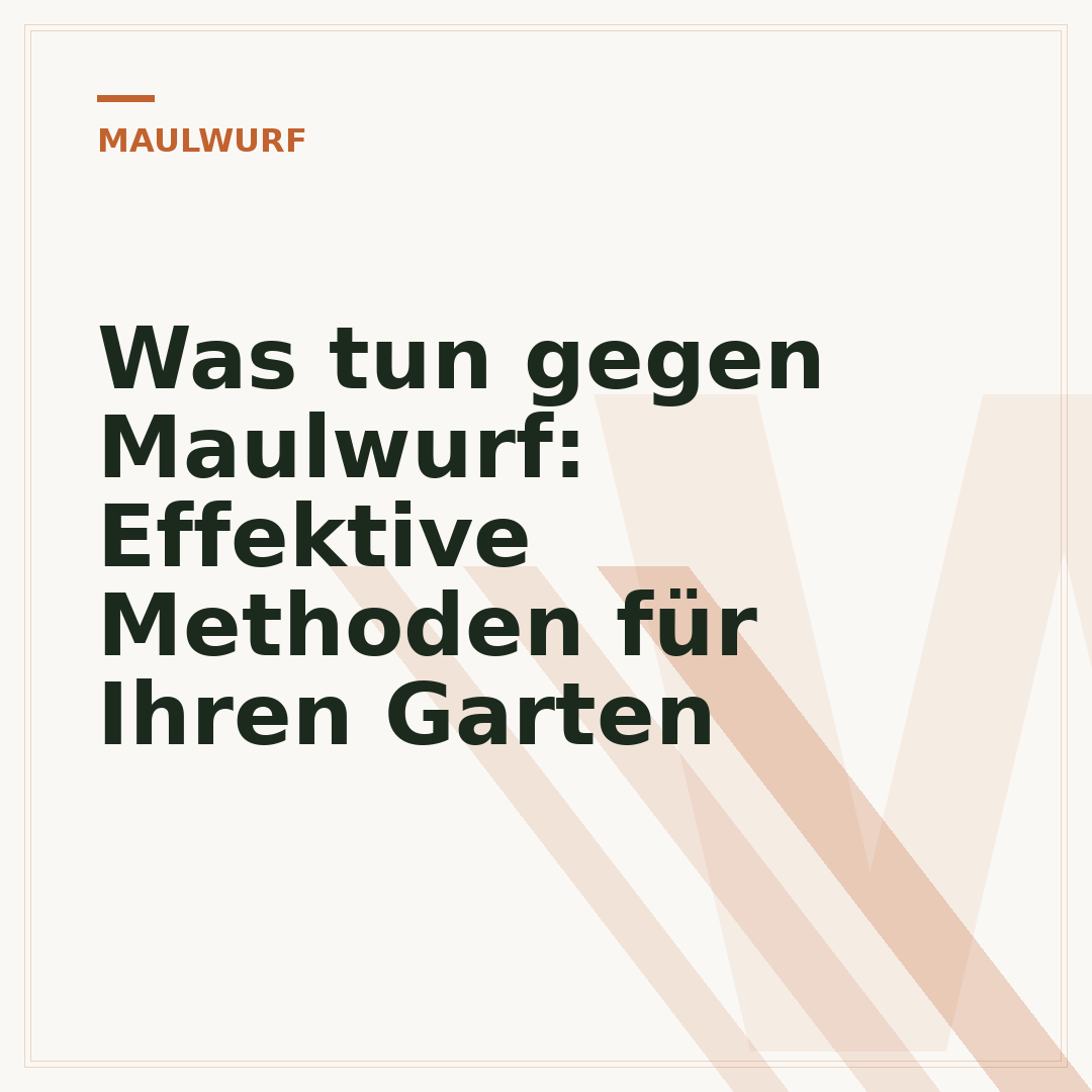 Was tun gegen Maulwurf: Effektive Methoden für Ihren Garten