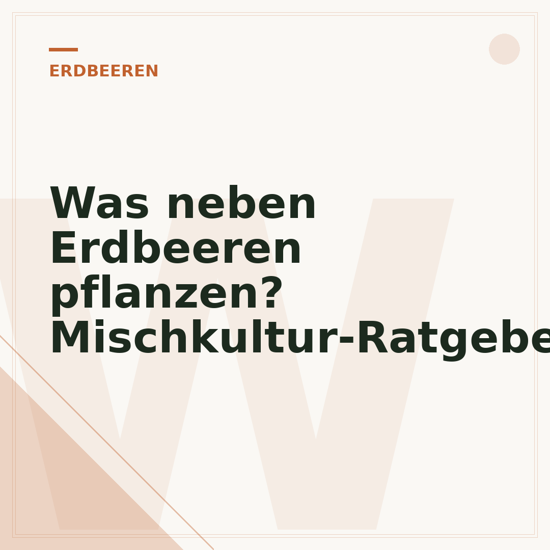 Was neben Erdbeeren pflanzen? Mischkultur-Ratgeber