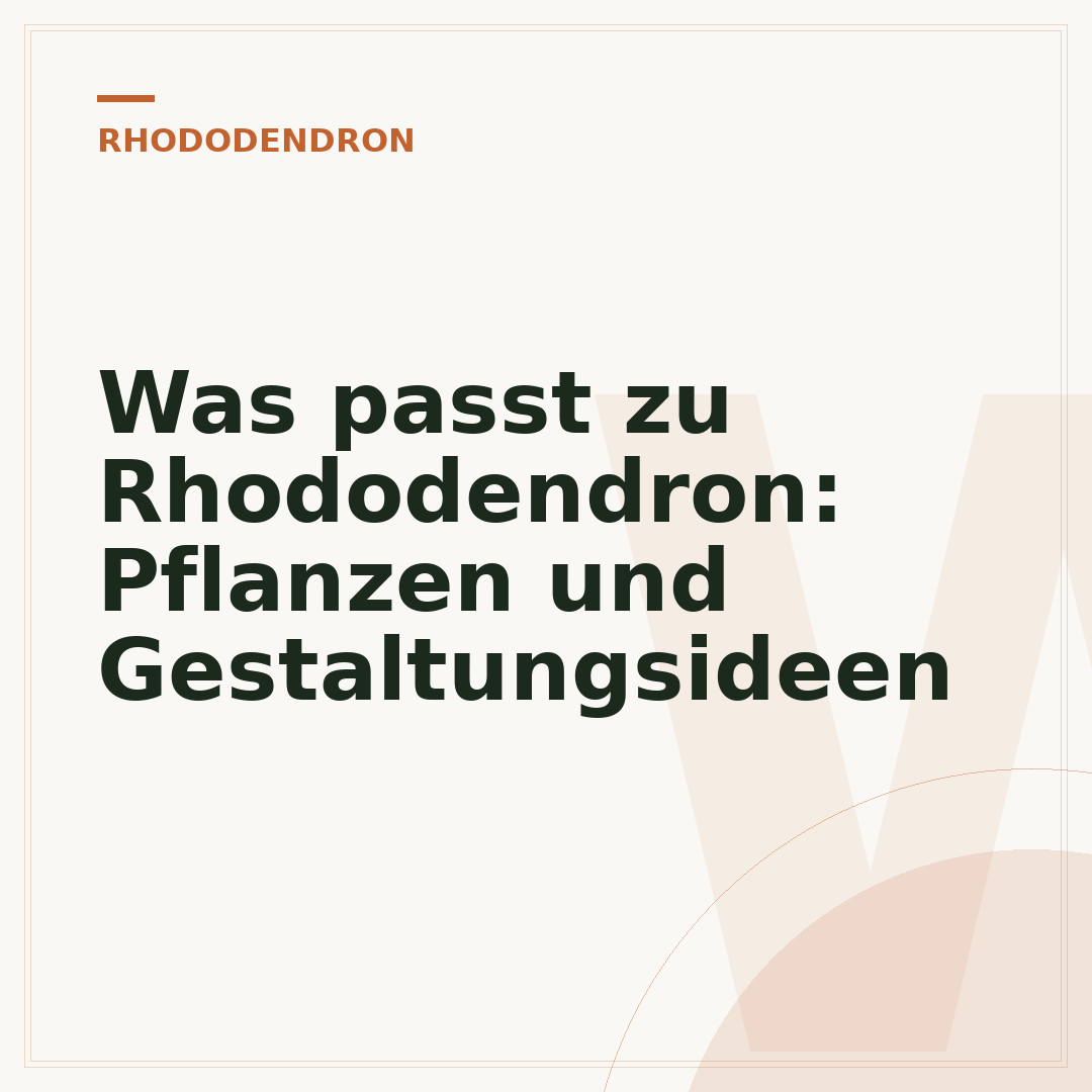 Was passt zu Rhododendron: Pflanzen und Gestaltungsideen