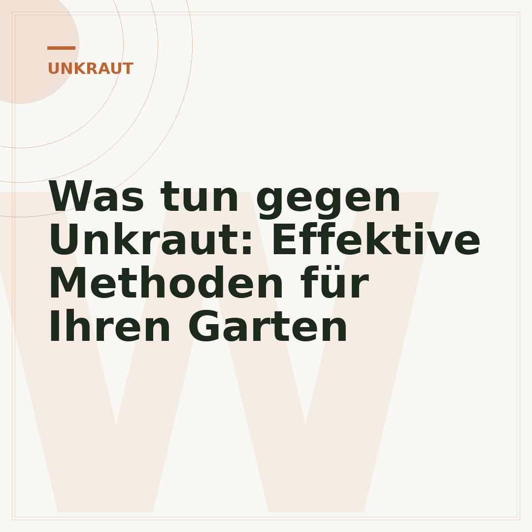 Was tun gegen Unkraut: Effektive Methoden für Ihren Garten