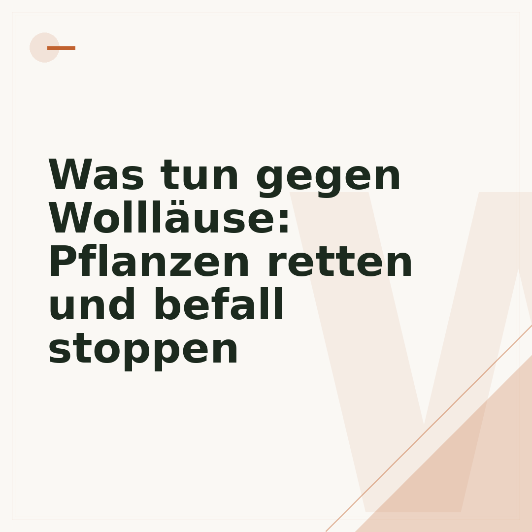 Was tun gegen Wollläuse: Pflanzen retten und befall stoppen