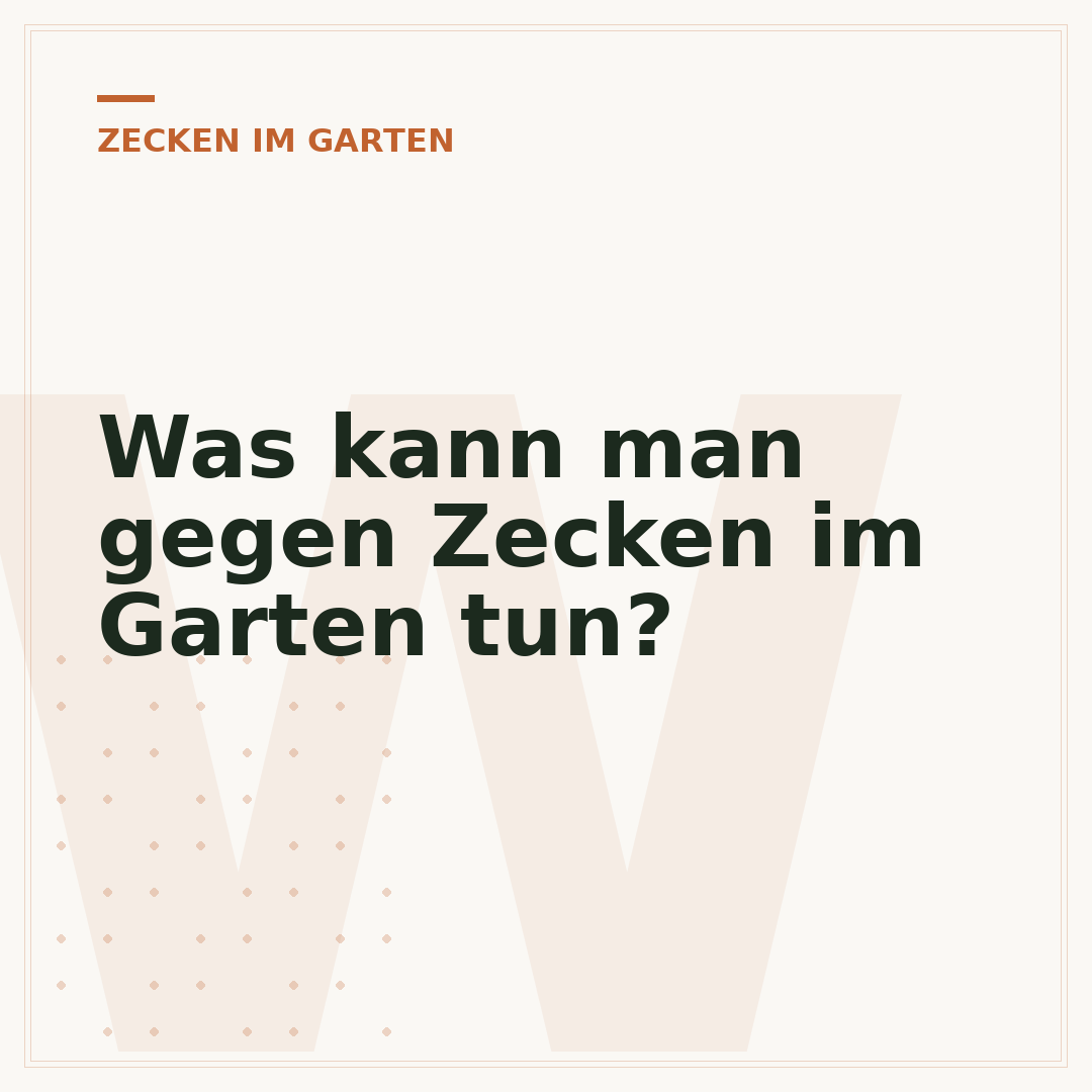 Was kann man gegen Zecken im Garten tun?