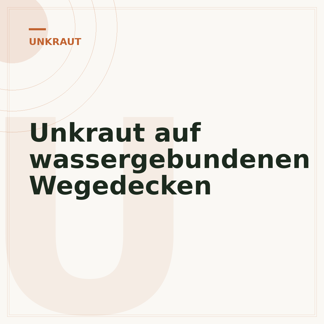 Unkraut auf wassergebundenen Wegedecken