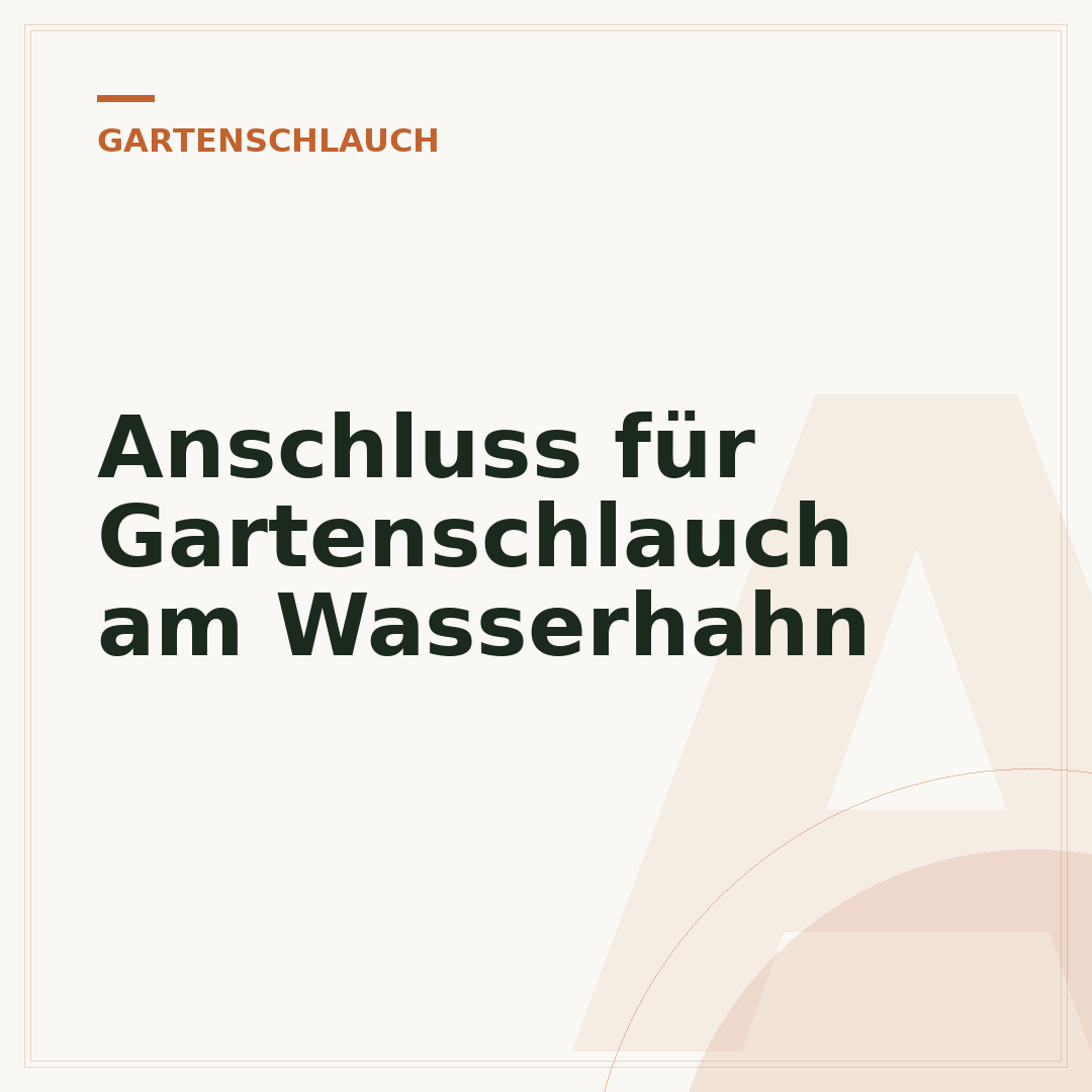 Anschluss für Gartenschlauch am Wasserhahn