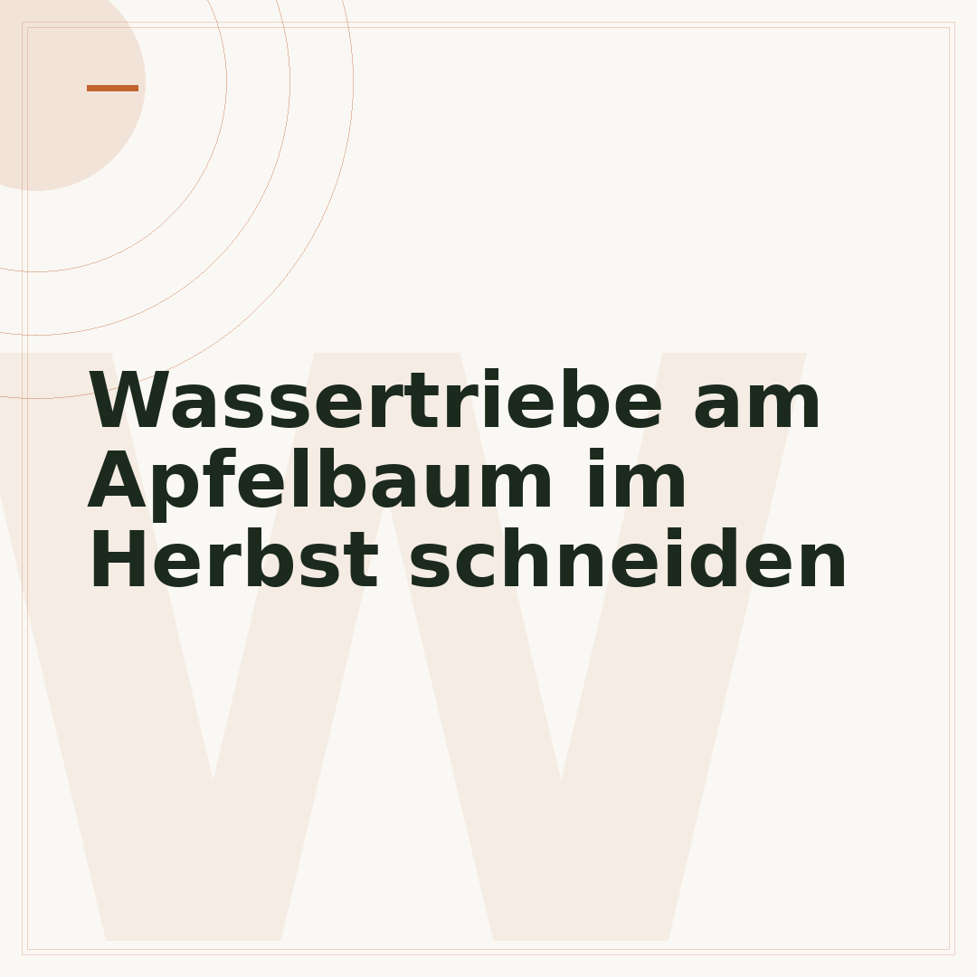 Wassertriebe am Apfelbaum im Herbst schneiden