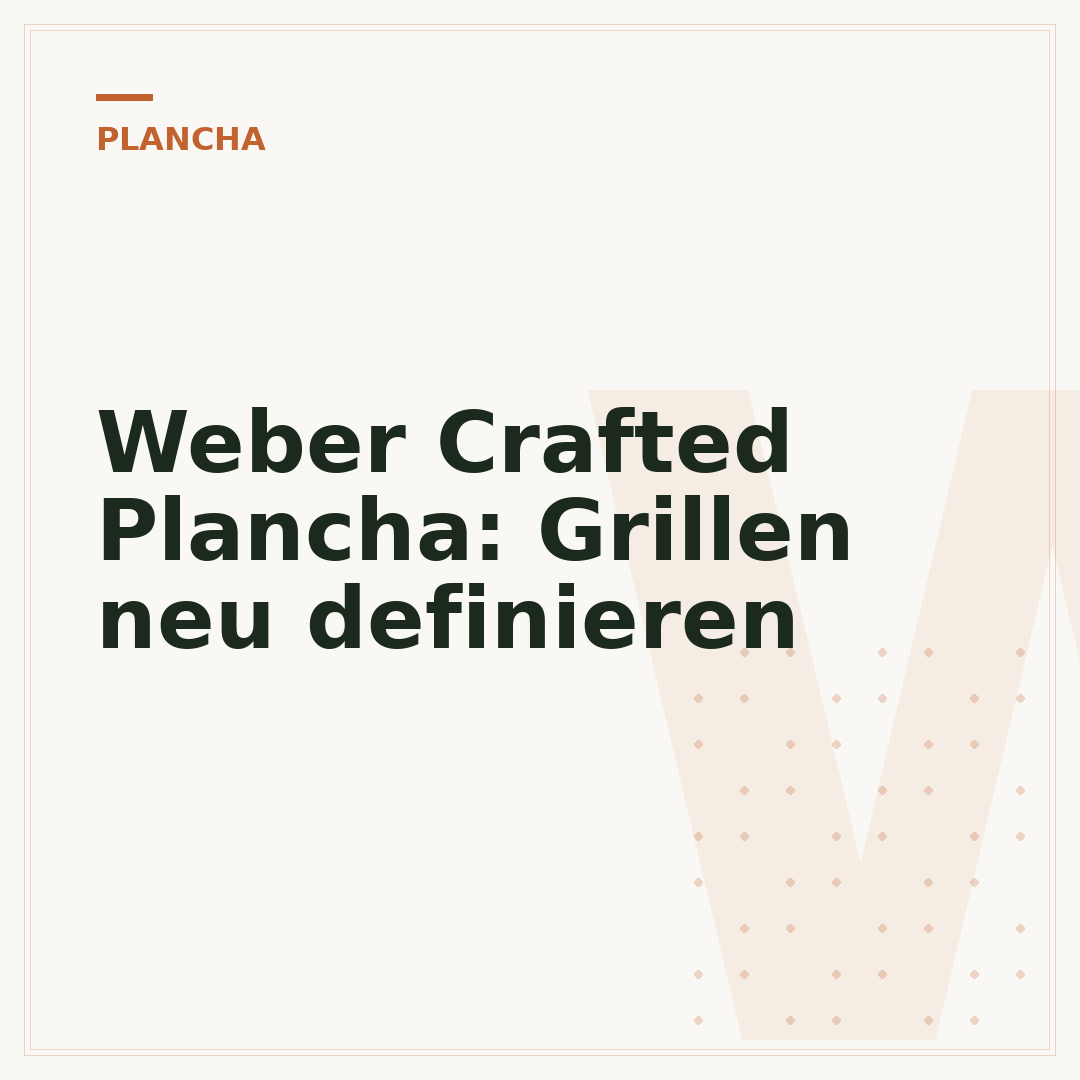 Weber Crafted Plancha: Grillen neu definieren