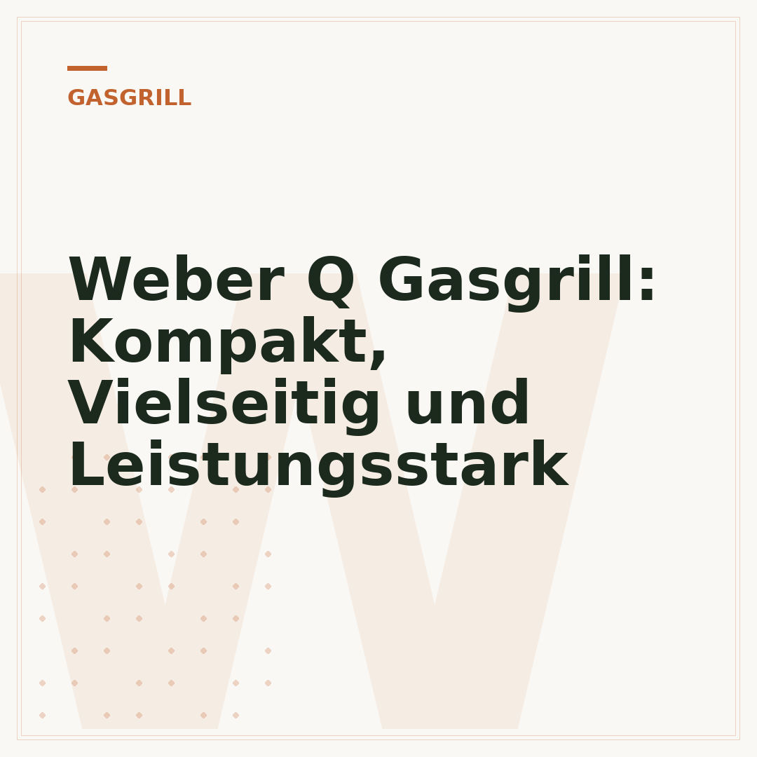 Weber Q Gasgrill: Kompakt, Vielseitig und Leistungsstark