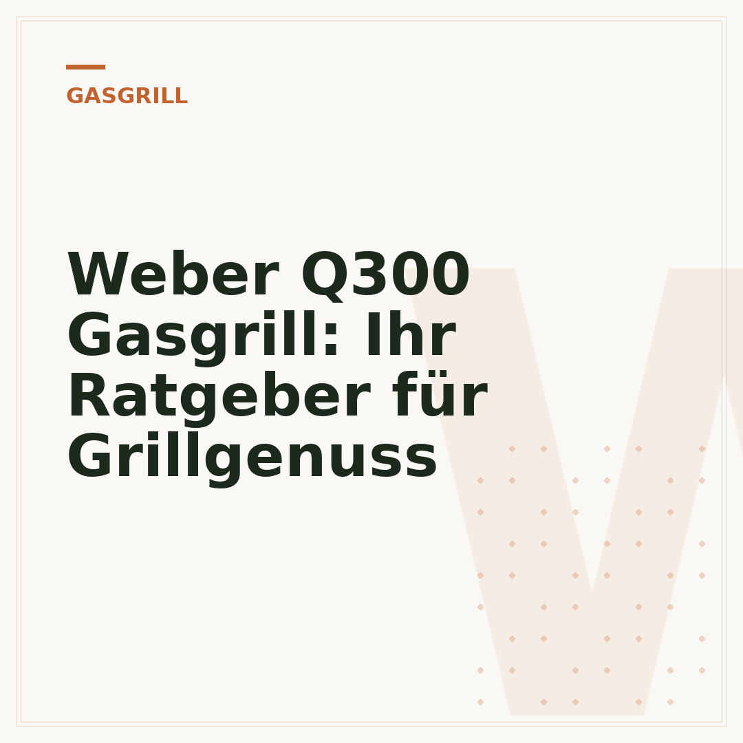 Weber Q300 Gasgrill: Ihr Ratgeber für Grillgenuss