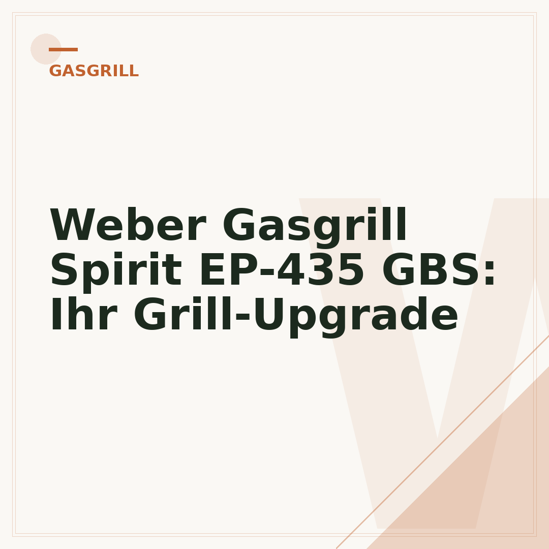 Weber Gasgrill Spirit EP-435 GBS: Ihr Grill-Upgrade