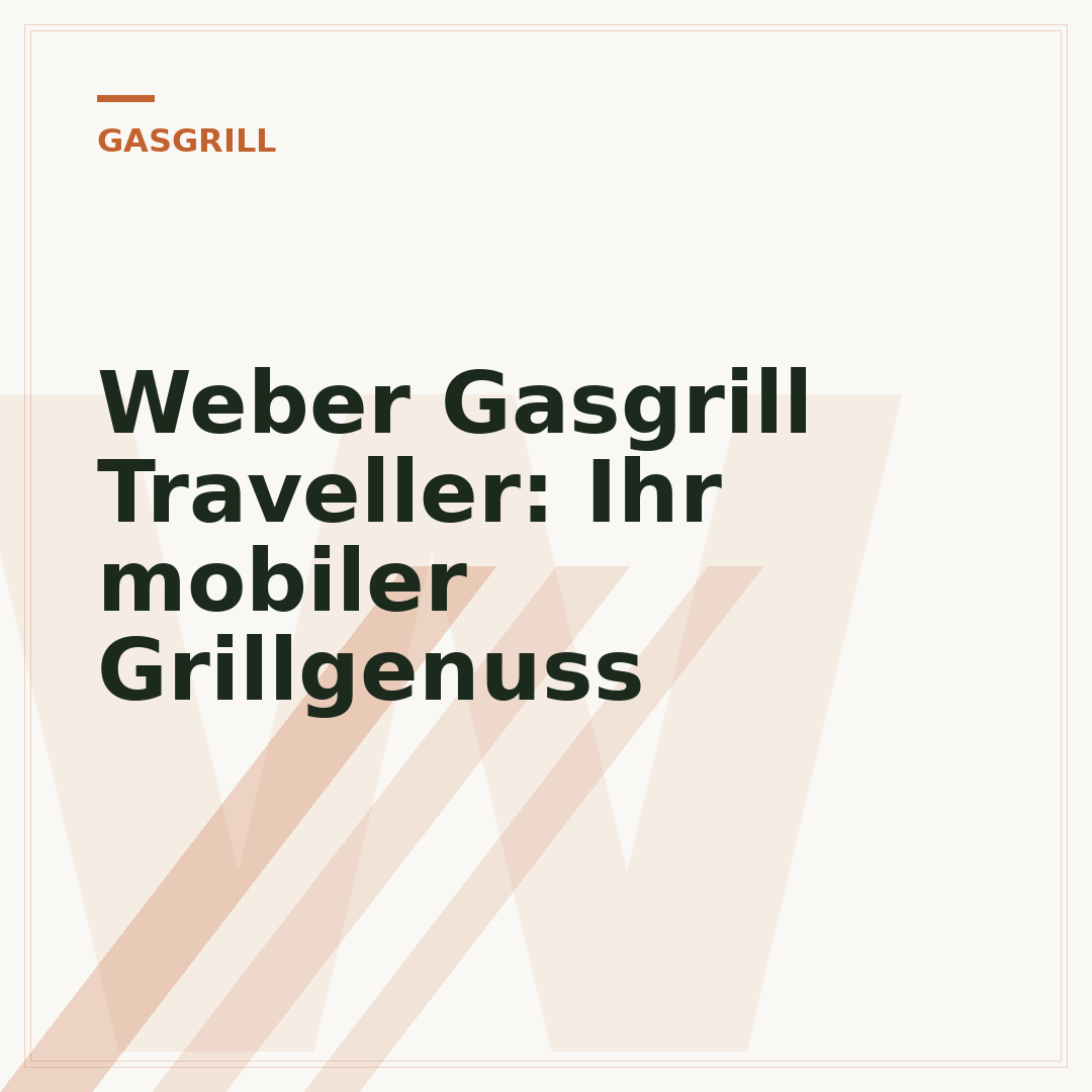Weber Gasgrill Traveller: Ihr mobiler Grillgenuss