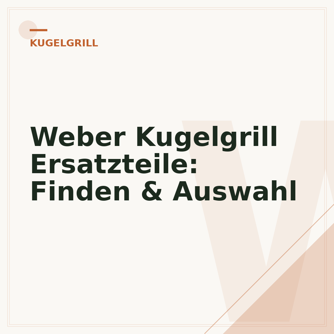 Weber Kugelgrill Ersatzteile: Finden & Auswahl