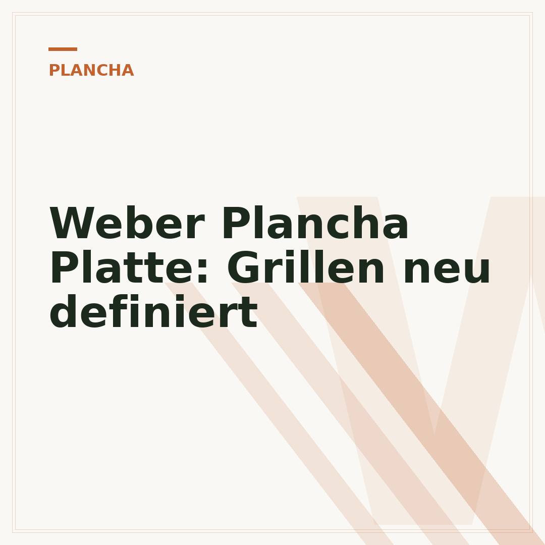 Weber Plancha Platte: Grillen neu definiert