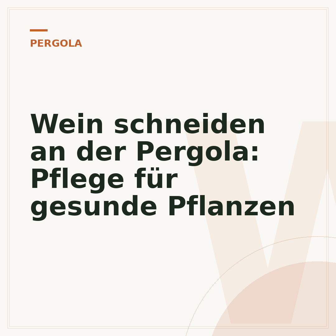 Wein schneiden an der Pergola: Pflege für gesunde Pflanzen