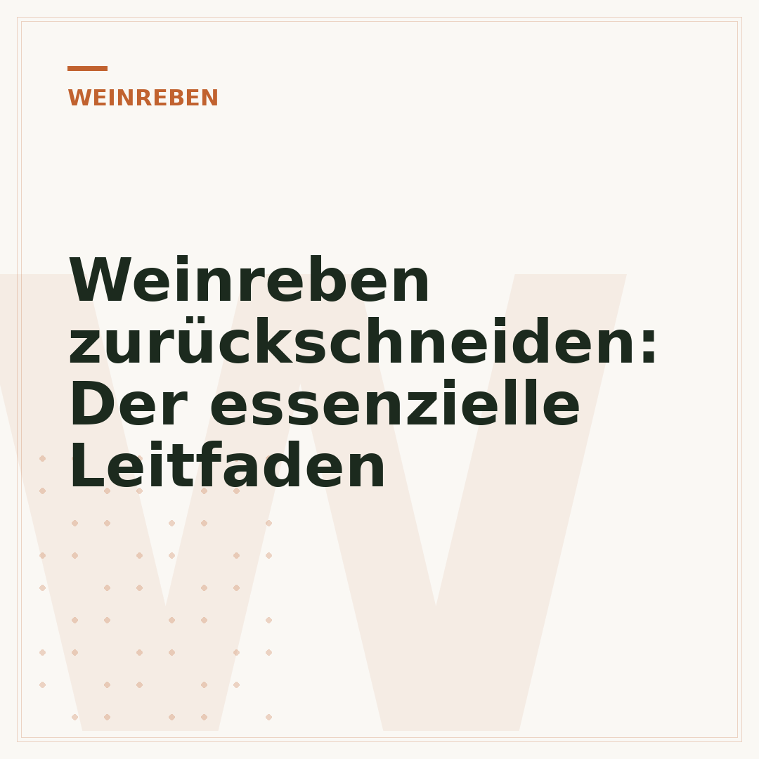 Weinreben zurückschneiden: Der essenzielle Leitfaden