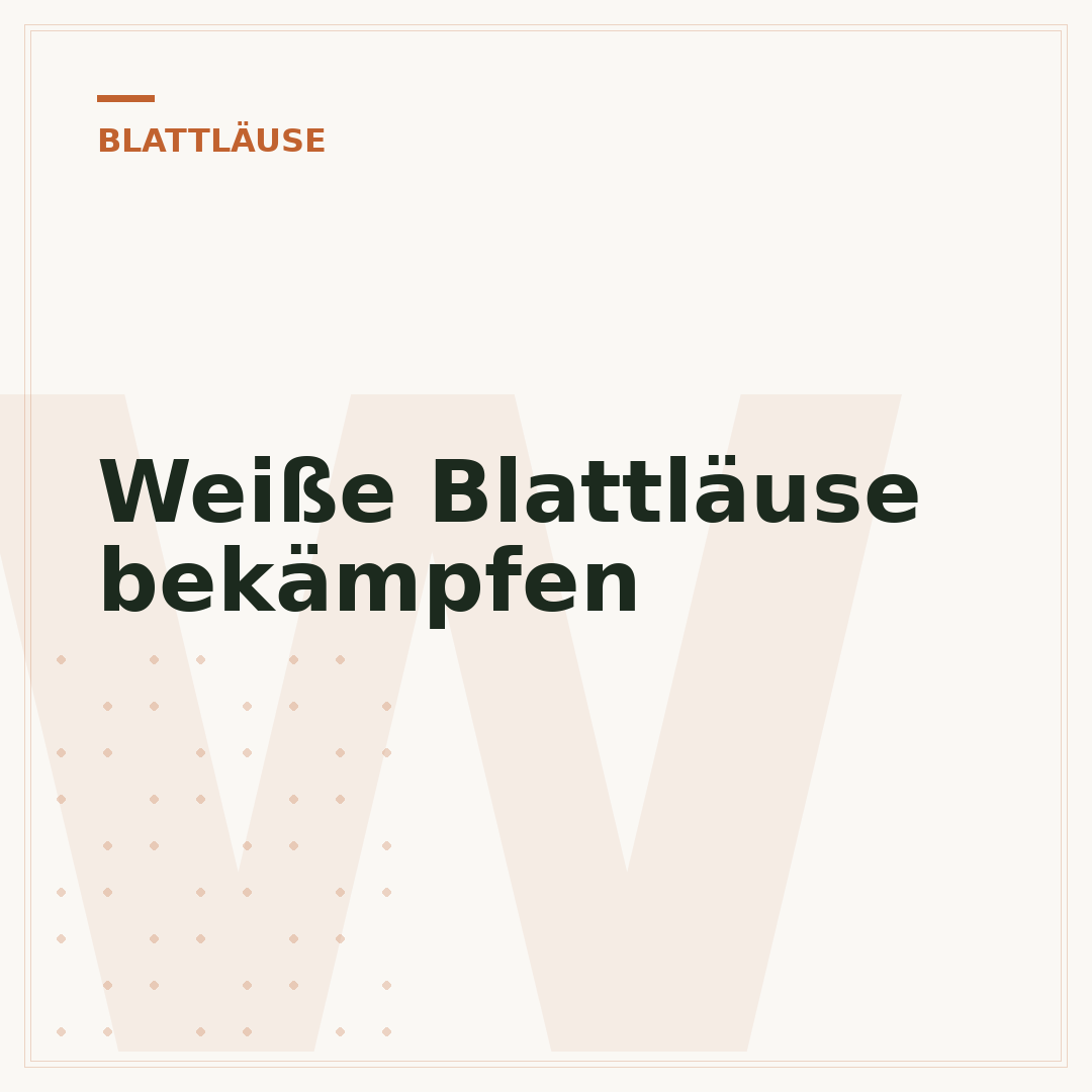 Weiße Blattläuse bekämpfen