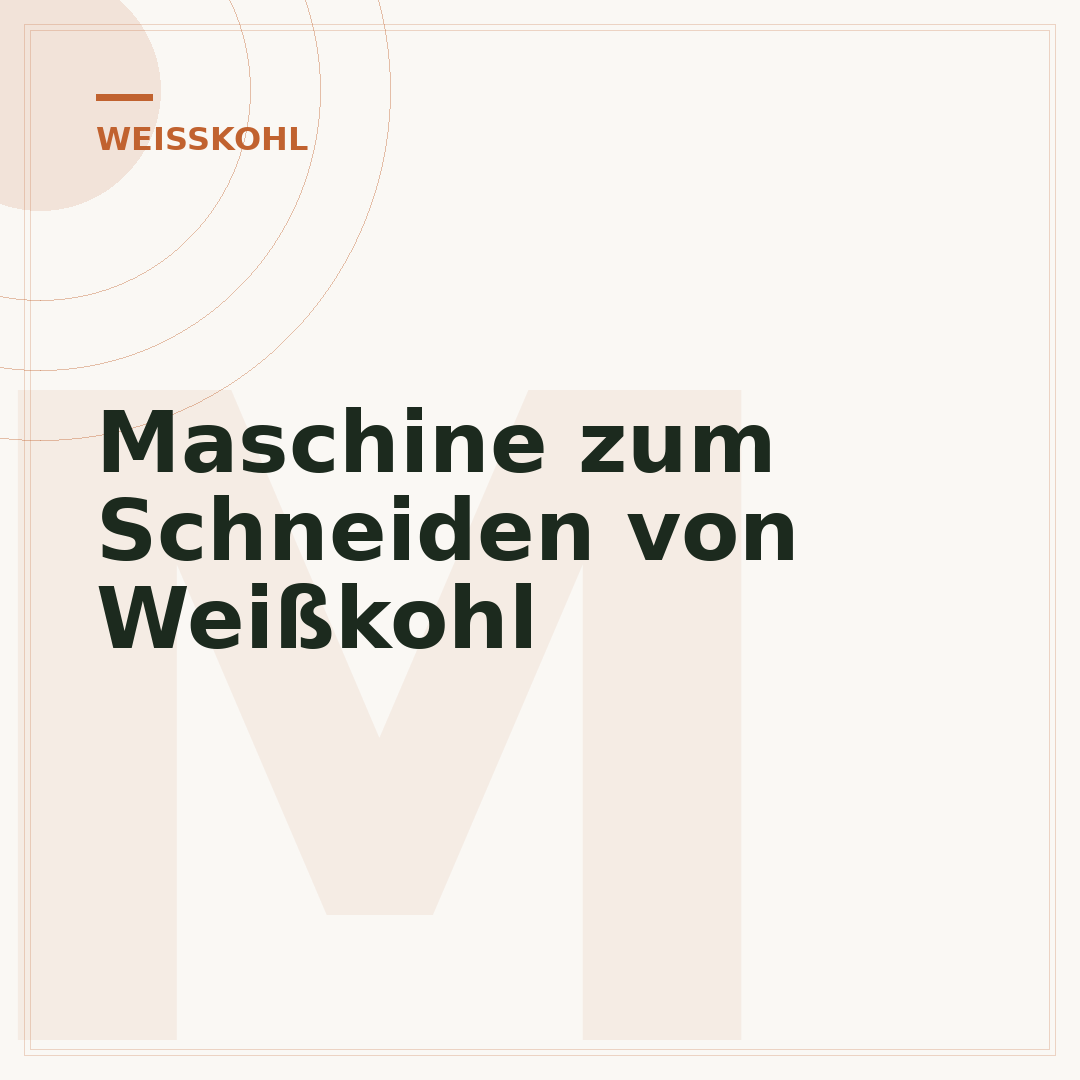 Maschine zum Schneiden von Weißkohl