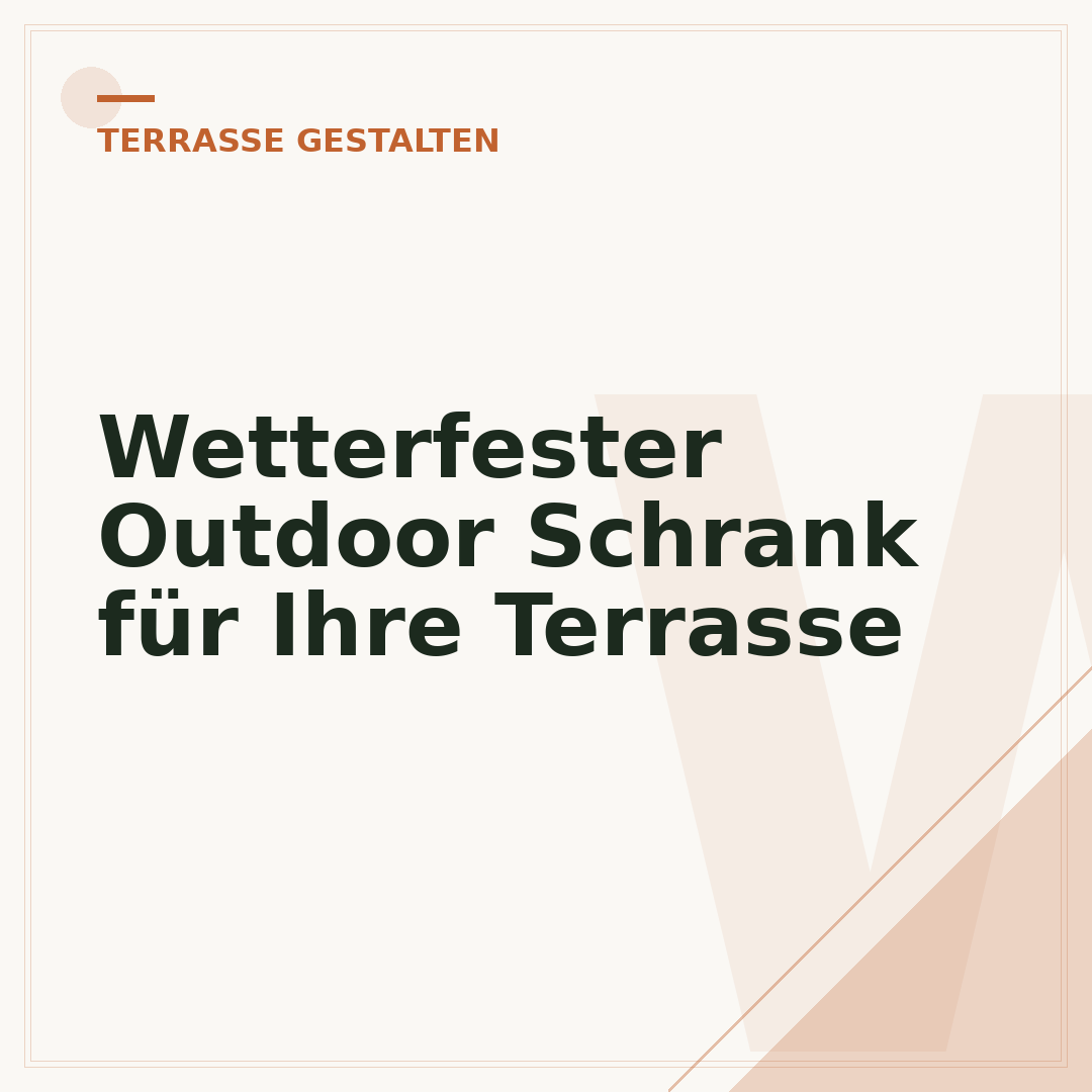 Wetterfester Outdoor Schrank für Ihre Terrasse