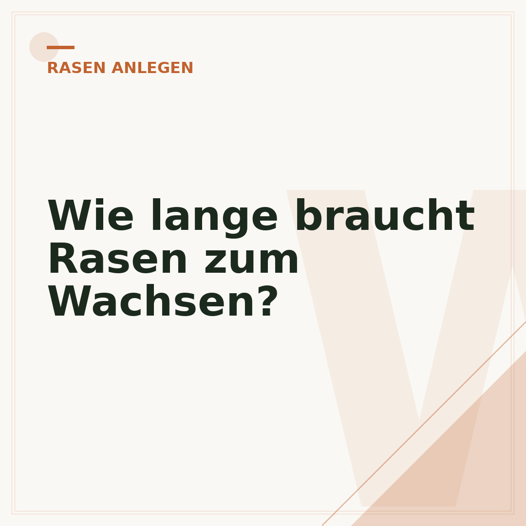 Wie lange braucht Rasen zum Wachsen?
