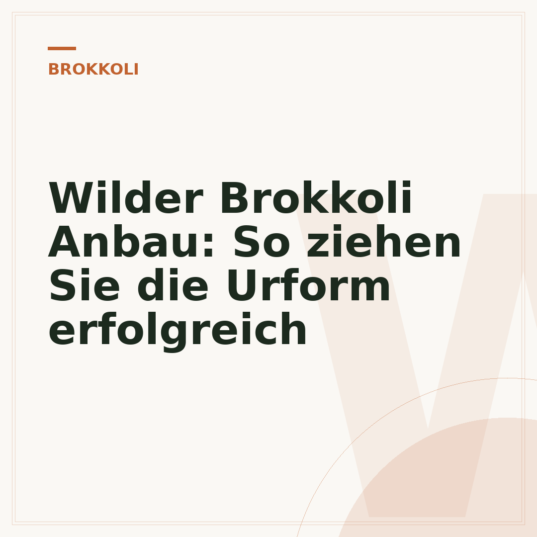 Wilder Brokkoli Anbau: So ziehen Sie die Urform erfolgreich