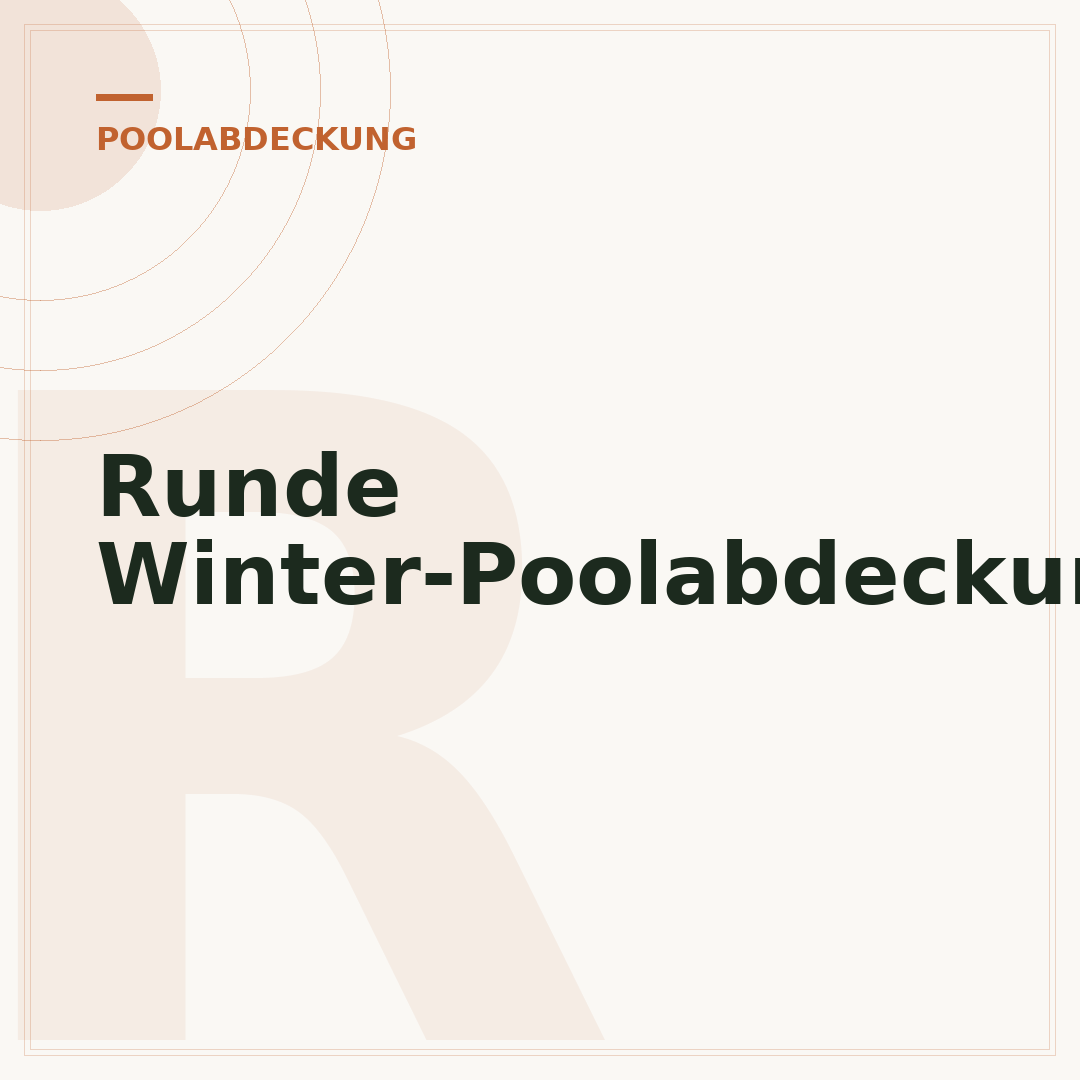 Runde Winter-Poolabdeckung
