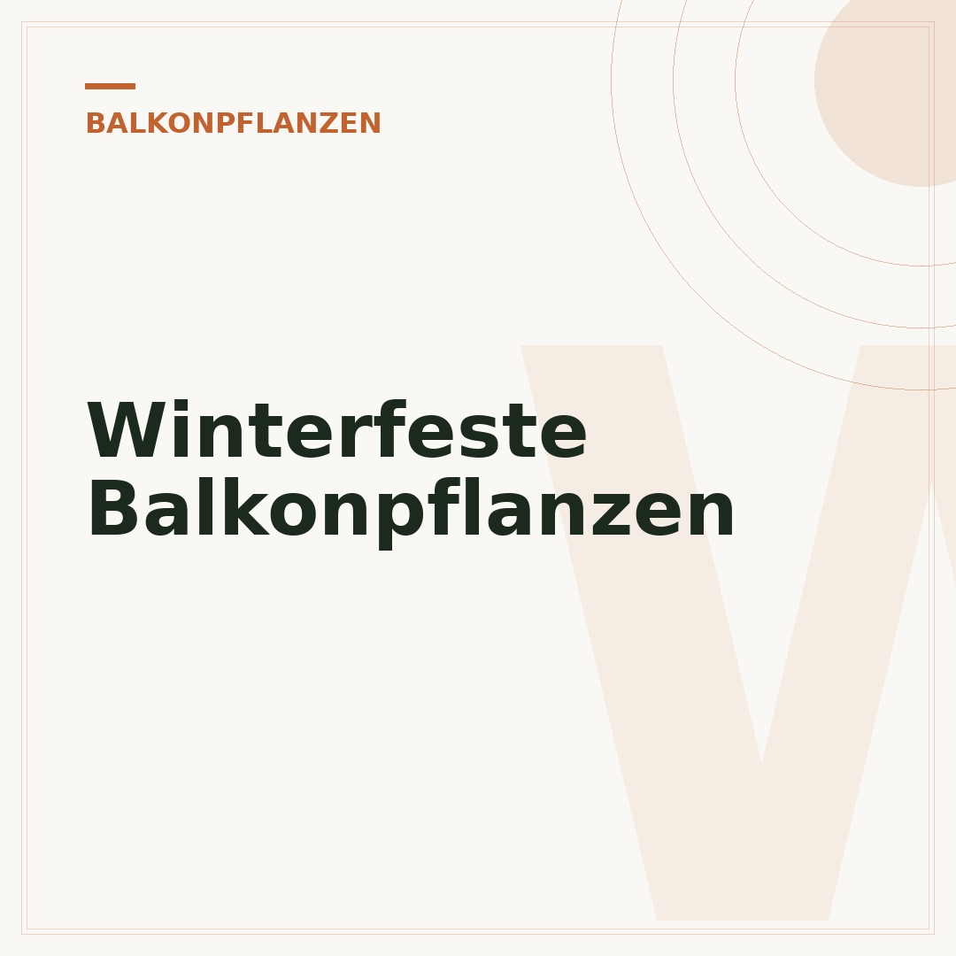 Winterfeste Balkonpflanzen