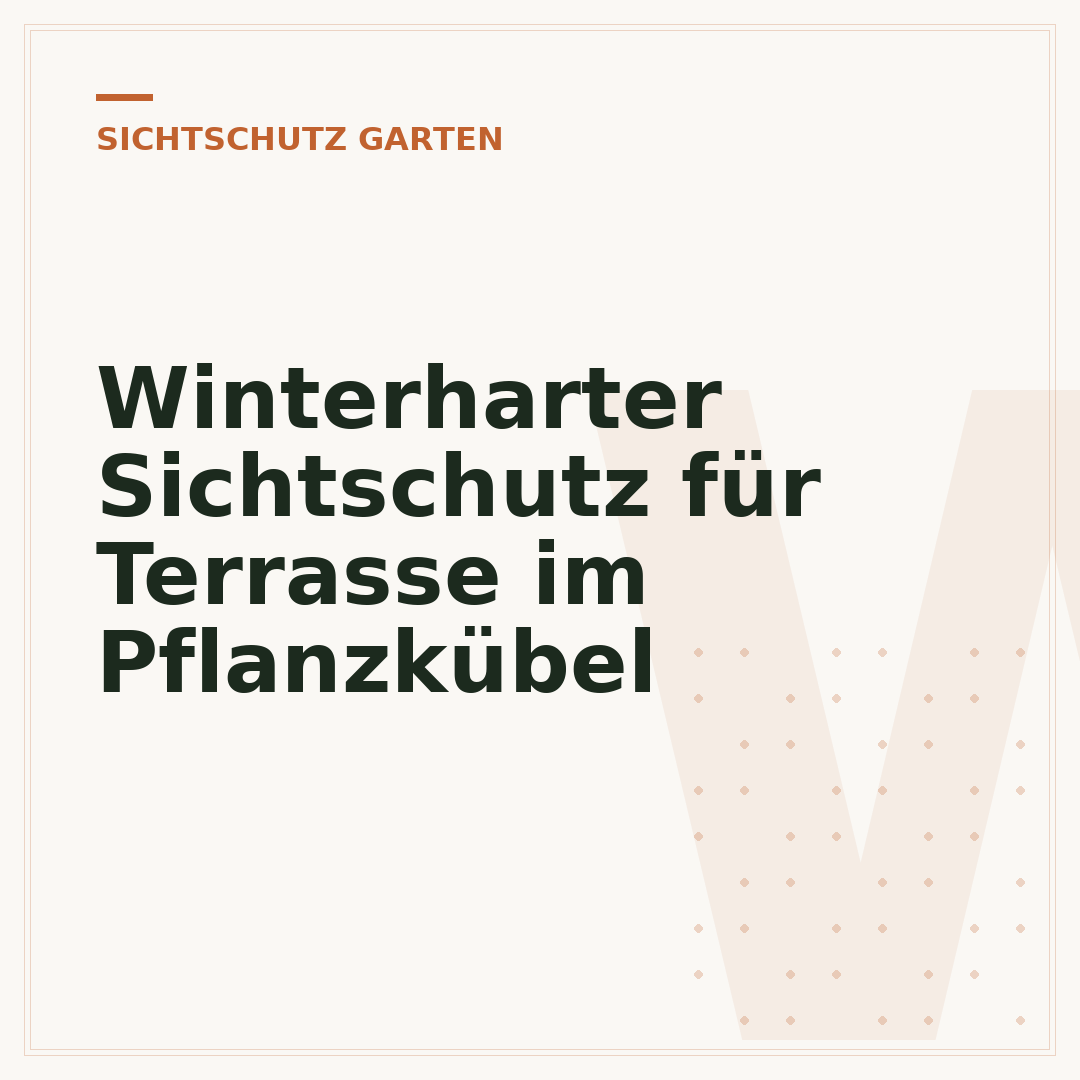 Winterharter Sichtschutz für Terrasse im Pflanzkübel