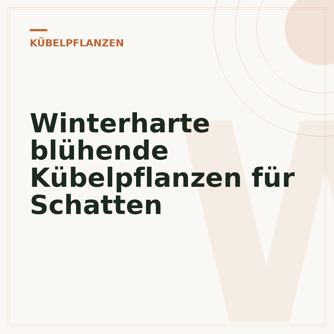 Winterharte blühende Kübelpflanzen für Schatten
