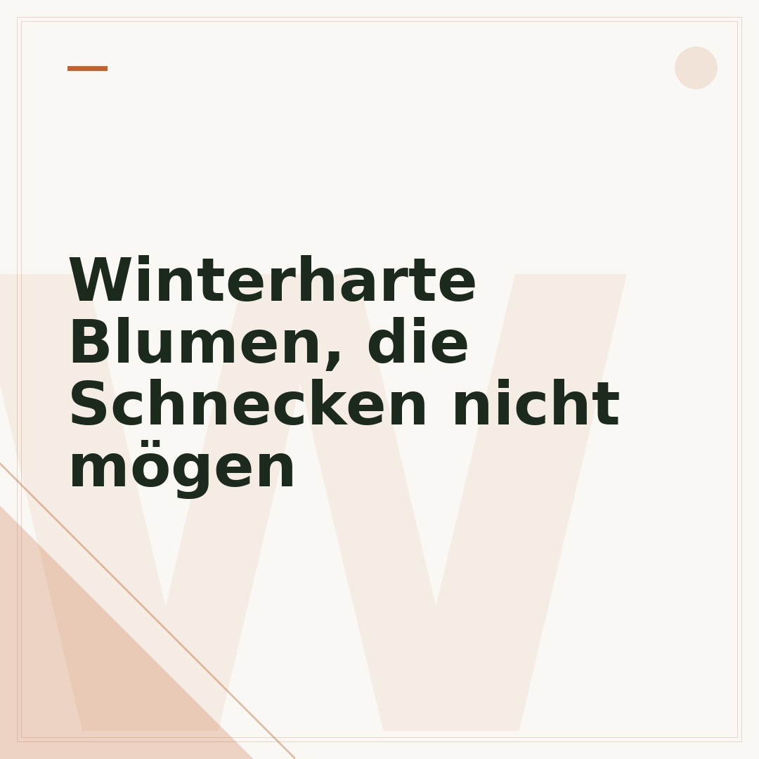 Winterharte Blumen, die Schnecken nicht mögen